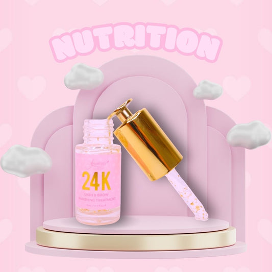 Tratamiento de nutrición para pestañas y cejas 24K